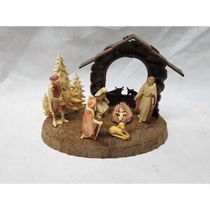 Vintage Plastic Nativity Manger Scene Made in Italy Christmas Jesus Mary Joseph